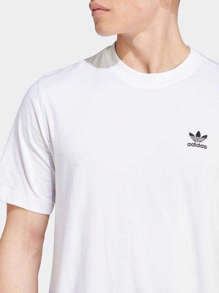 adidas originals White Originals Trefoil Essentials 100% Cotton T-Shirt - Image 5 of 7