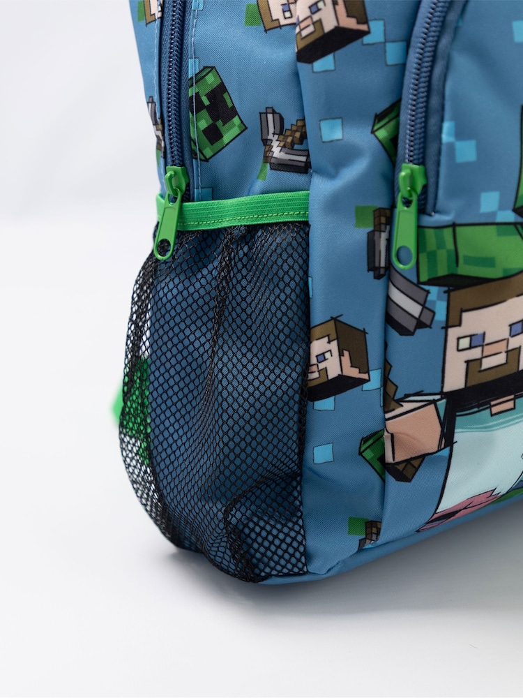 Vanilla Underground Blue Minecraft Unisex Kids Blue Backpack - Image 6 of 6 Vanilla Underground Blue Minecraft Unisex Kids Blue Backpack - Image 6 of 6