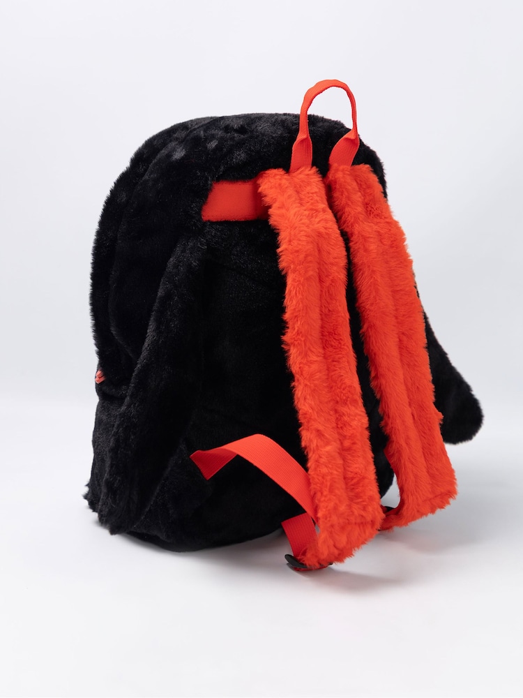 Vanilla Underground Black Pingu Furry Unisex Kids Backpack - Image 2 of 6 Vanilla Underground Black Pingu Furry Unisex Kids Backpack - Image 2 of 6