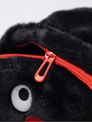 Vanilla Underground Black Pingu Furry Unisex Kids Backpack - Image 5 of 6