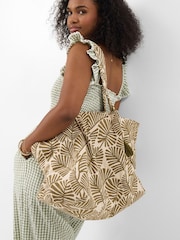 Accessorize Green Palm Print Weekend Bag - Image 3 of 3