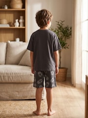 Vanilla Underground Grey Star Wars Mandalorian and Grogu Multi-Pack of 2 Short Sleeve Short Leg Pyjamas Set - Image 4 of 8