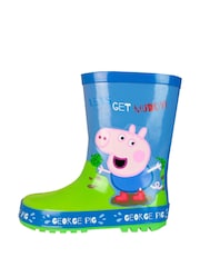Character Blue George Pig Waterproof Wellies - Image 1 of 5