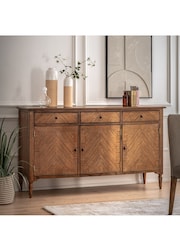 Gallery Home Natural Kami 3 Door/3 Drawer Sideboard - Image 1 of 8