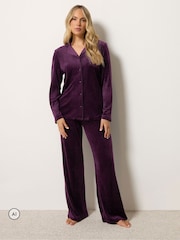 Long Tall Sally Purple Super Luxe Pyjamas Set - Image 2 of 6