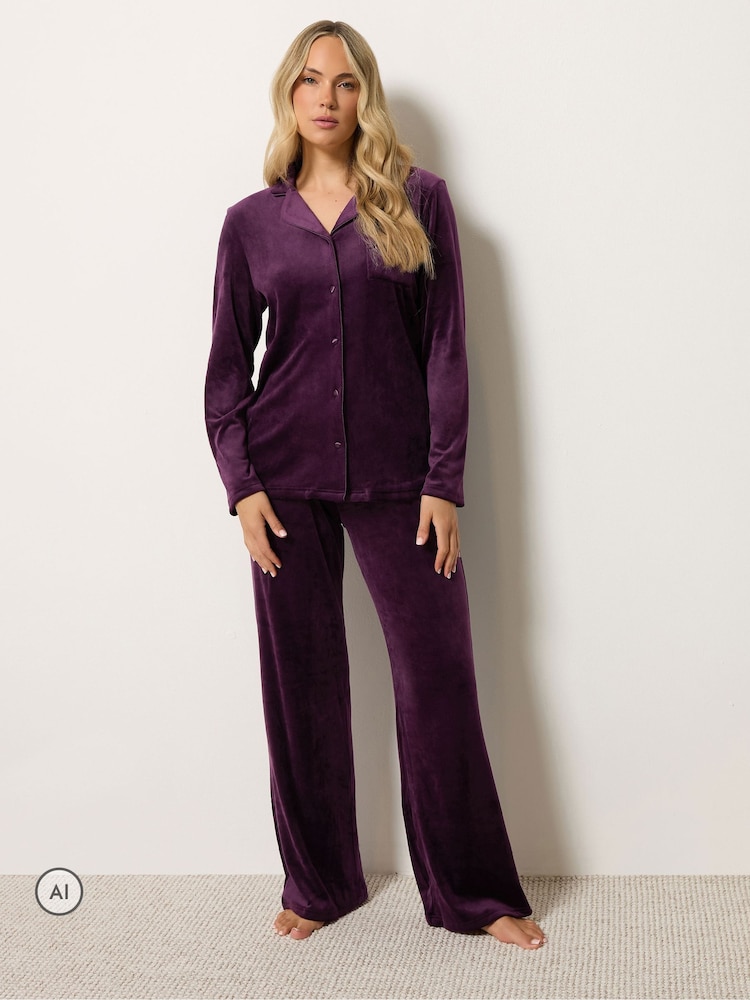 Long Tall Sally Purple Super Luxe Pyjamas Set - Image 2 of 6 Long Tall Sally Purple Super Luxe Pyjamas Set - Image 2 of 6
