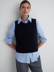 Reiss Blue Lia Premium Cotton Shirt - Image 3 of 6
