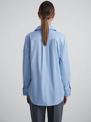 Reiss Blue Lia Premium Cotton Shirt - Image 5 of 6
