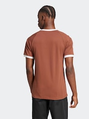 Коричневый - Футболка из 100% хлопка adidas Adicolor Classics 3 - Изображение 2 из 6