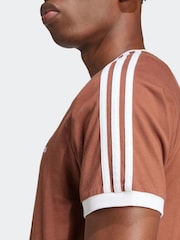 Коричневый - Футболка из 100% хлопка adidas Adicolor Classics 3 - Изображение 5 из 6