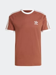 Коричневый - Футболка из 100% хлопка adidas Adicolor Classics 3 - Изображение 6 из 6