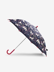 JoJo Maman Bébé Navy Unicorn Colour Change Umbrella - Image 1 of 4