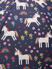 JoJo Maman Bébé Navy Unicorn Colour Change Umbrella - Image 4 of 4