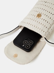 Accessorize White Woven Phone Bag - Image 2 of 3