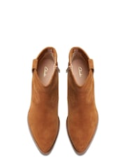 Clarks Brown Suede Elder Rae Western Boots - Image 7 of 7