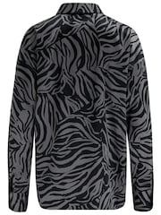 Pour Moi Black Rena Satin Oversized Long Sleeve Shirt - Image 4 of 4