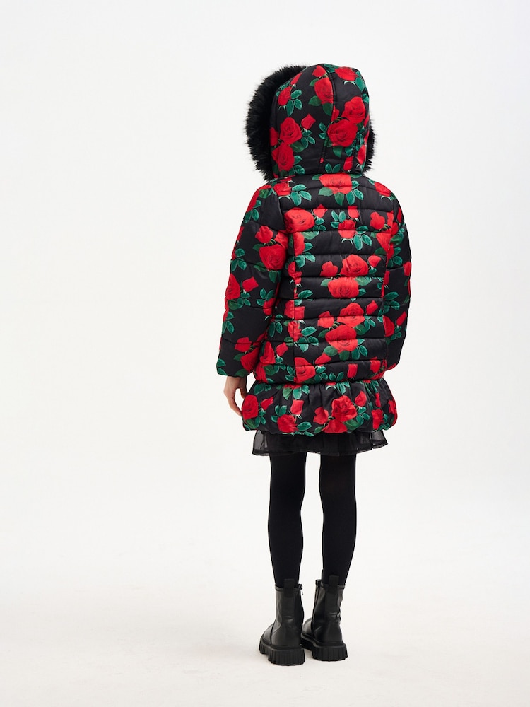 Nicole Miller Red Puffa Coat - Image 2 of 4