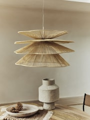 French Connection Natural Paraten Ceiling Light - Image 2 of 5