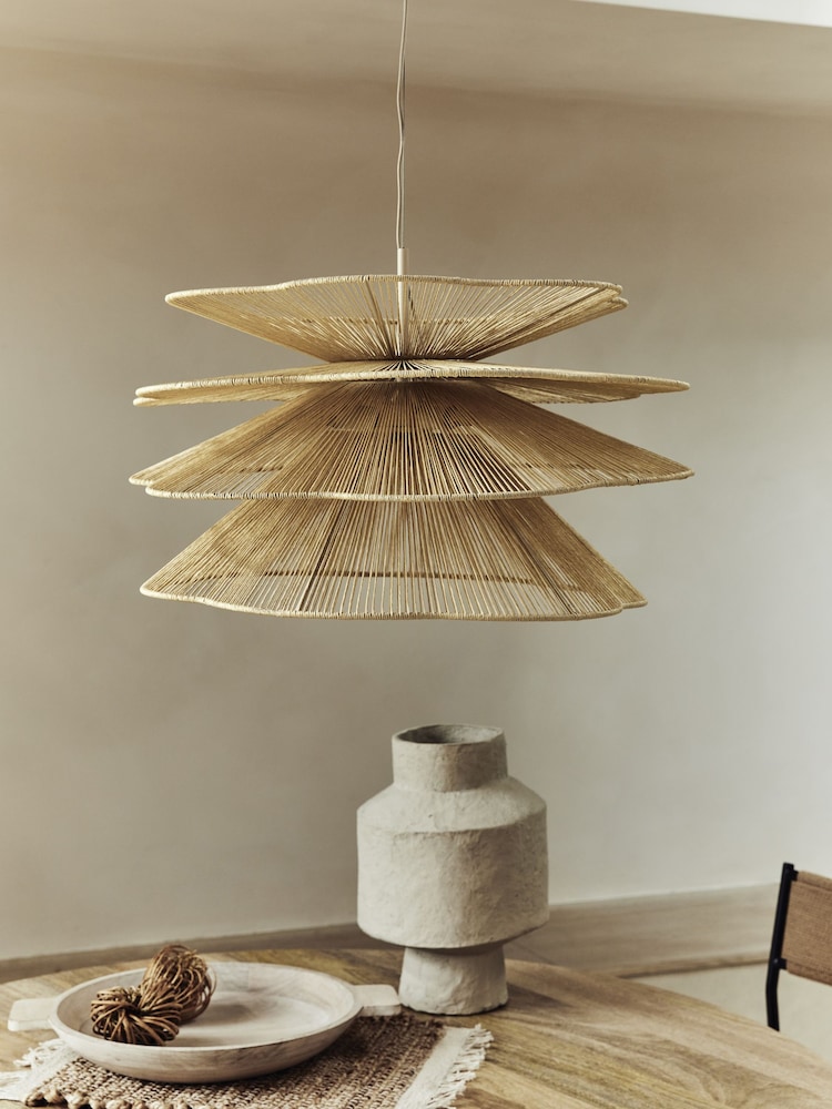 French Connection Natural Paraten Ceiling Light - Image 2 of 5