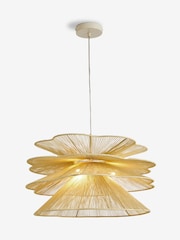 French Connection Natural Paraten Ceiling Light - Image 5 of 5