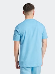 adidas originals Light Blue Originals Trefoil Essentials 100% Cotton T-Shirt - Image 2 of 4