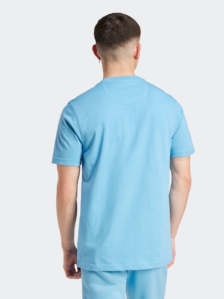 adidas originals Light Blue Originals Trefoil Essentials 100% Cotton T-Shirt - Image 2 of 4