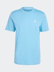 adidas originals Light Blue Originals Trefoil Essentials 100% Cotton T-Shirt - Image 4 of 4