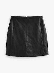 Black Faux Leather PU Mini Skirt - Image 4 of 5