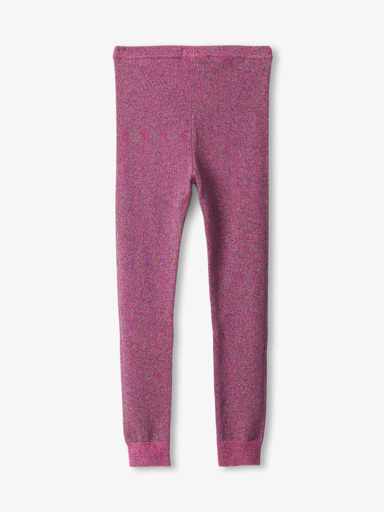 Hatley Pink Glitter Knit Leggings - Image 2 of 4 Hatley Pink Glitter Knit Leggings - Image 2 of 4