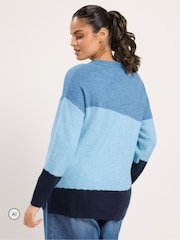 Yours Curve Colourblock Knit Jumper - صورة 3 من 6
