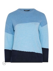 Yours Curve Colourblock Knit Jumper - صورة 5 من 6