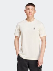 adidas originals Off White Originals Trefoil Essentials 100% Cotton T-Shirt - Image 1 of 8