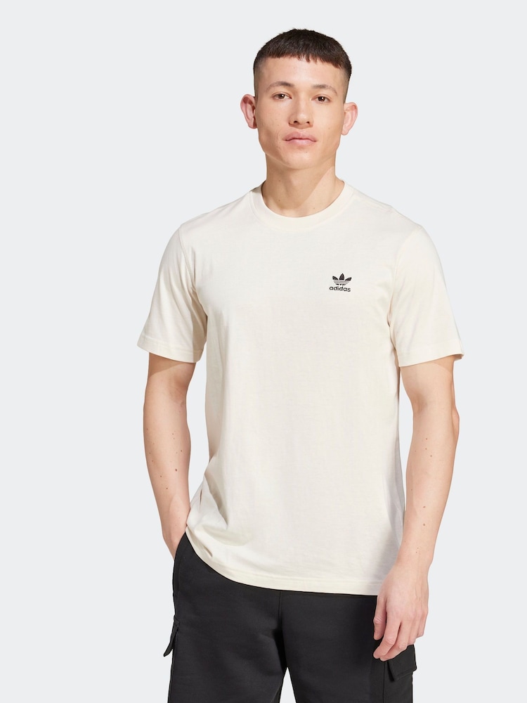 adidas originals Off White Originals Trefoil Essentials 100% Cotton T-Shirt - Image 1 of 8