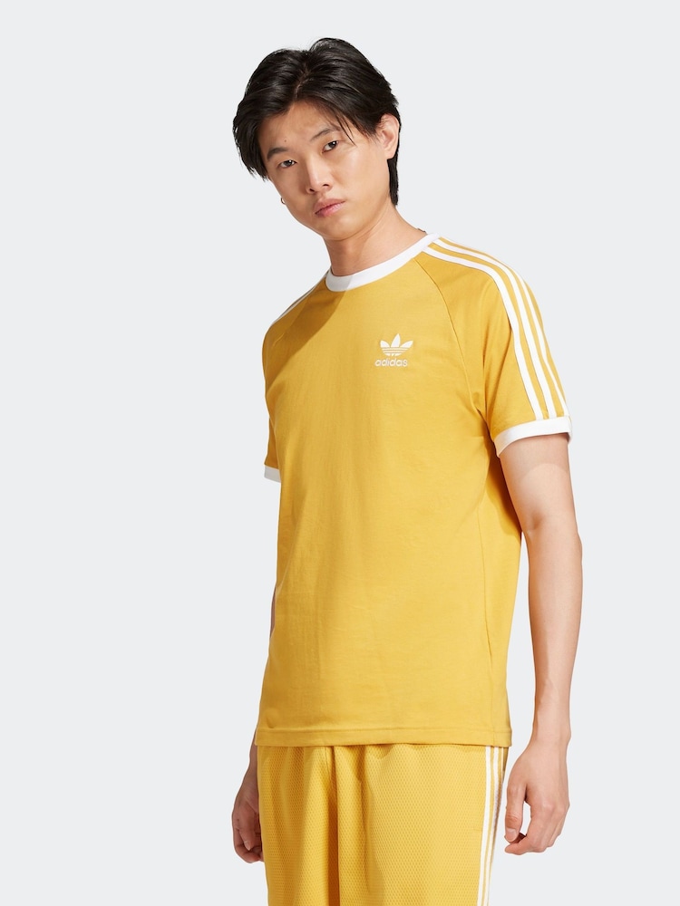 Желтый - Футболка из 100% хлопка adidas Adicolor Classics 3 - Изображение 1 из 7
