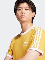 Желтый - Футболка из 100% хлопка adidas Adicolor Classics 3 - Изображение 6 из 7