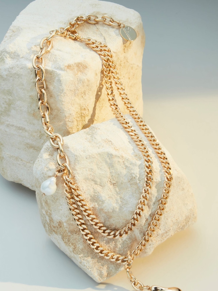 10 Carat Gold Tone Plated Premium Necklace Made With Recycled Brass - Image 1 of 5