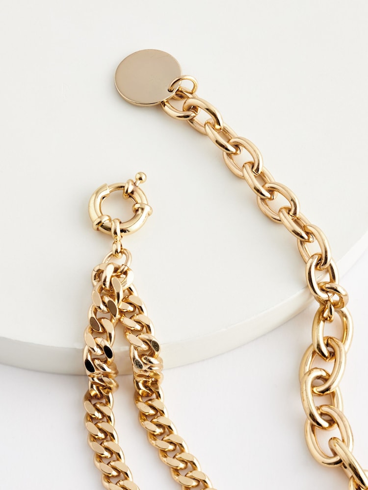 10 Carat Gold Tone Plated Premium Necklace Made With Recycled Brass - Image 5 of 5