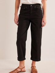 Boden Black Mid Rise Tapered Jeans - Image 1 of 7