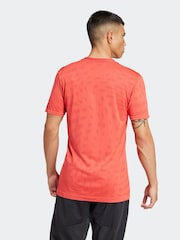 adidas Red Gym+ Training Seamless T-Shirt - Image 2 of 7