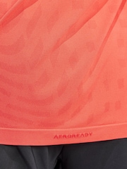 adidas Red Gym+ Training Seamless T-Shirt - Image 4 of 7
