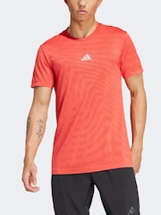 adidas Red Gym+ Training Seamless T-Shirt - Image 5 of 7