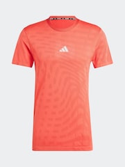 adidas Red Gym+ Training Seamless T-Shirt - Image 7 of 7