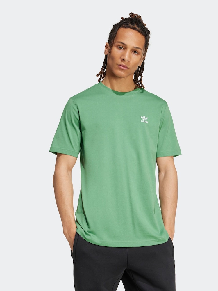 adidas originals Green Originals Trefoil Essentials 100% Cotton T-Shirt - Image 1 of 8