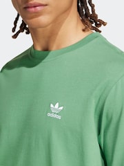 adidas originals Green Originals Trefoil Essentials 100% Cotton T-Shirt - Image 3 of 8