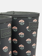 Joules Printed Grey Floral Adjustable Tall Wellies - Image 6 of 6