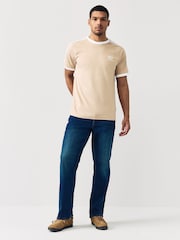 adidas Loght Brown Adicolor Classics 3-Stripes 100% Cotton T-Shirt - Image 2 of 6