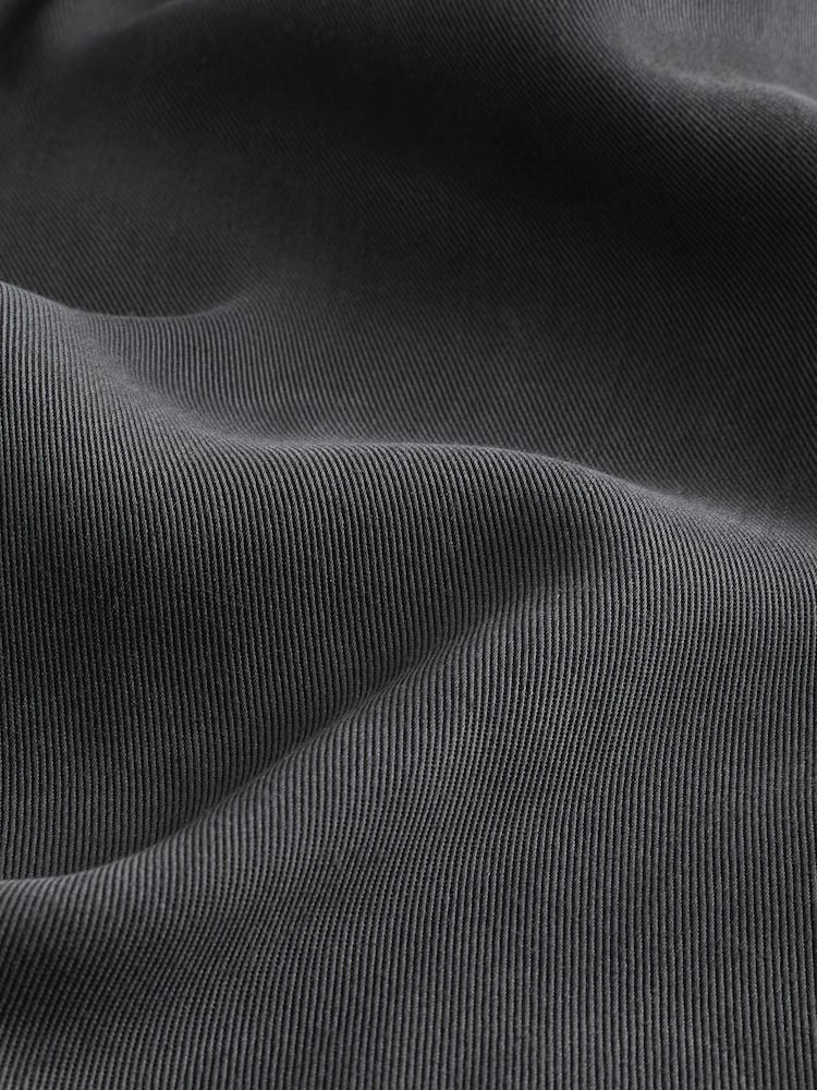 Charcoal Grey Tencel™ Lyocell Short Sleeve Shirt with Cuban Collar - Image 7 of 7