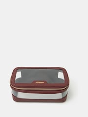 Accessorize Red Clear Travel Make-up Bag - Image 1 of 2