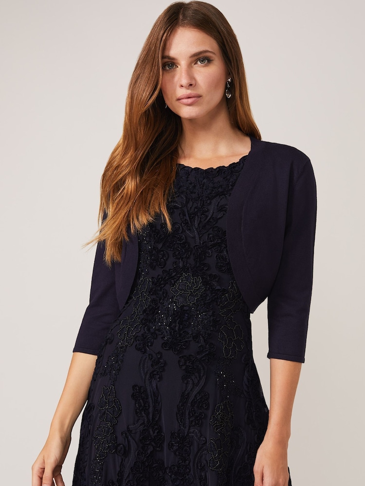 Phase Eight Blue Elisha Occasion Bolero - Image 1 of 5 Phase Eight Blue Elisha Occasion Bolero - Image 1 of 5