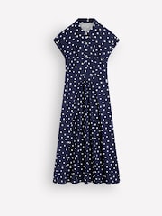 Boden Blue Polka Dot Fae Shirt Dress - Image 4 of 4